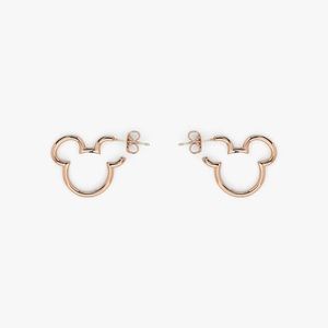 Rose gold Mickey Mouse earrings by Pura Vida.